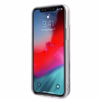 Guess GUHCP12LLG4GSI iPhone 12 Pro Max 6.7" sudraba/sudraba cietais apvalks 4G Liels Šķidrais Spīdums