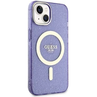 Guess GUHMP14MHCMCGU iPhone 14 Plus 6.7" violets auksinis viedtālruņa apvalks MagSafe