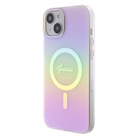 Guess GUHMP15MHITSP iPhone 15 Plus 6.7" rozā/rozā cietais apvalks IML Iridescent MagSafe