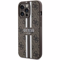 Guess GUHMP13XP4RPSW iPhone 13 Pro Max 6.7" brūns/brūns cietais apvalks 4G Printed Stripes MagSafe