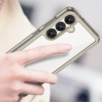 Outer Space viedtālruņa apvalks iPhone 16e elastīgs rāmja vāks - caurspīdīgs, melns