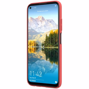 Nillkin Super Frosted Shield vāciņš ierīcei Huawei P40 Lite / Nova 7i / Nova 6 SE, spilgti sarkans
