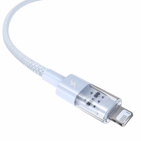 Baseus Gem USB to IP 2.4A fast charging cable 2 m zils