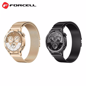 FORCELL F-DESIGN FS10 nerūsējošā tērauda siksniņa SAMSUNG pulkstenim 20 mm melna
