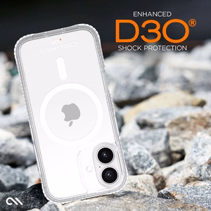 Case-Mate Tough D3O caurspīdīgs vāciņš ar MagSafe iPhone 16 Plus tālrunim