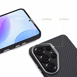 Tech-Protect Ion Carbon MagSafe Maciņš for Samsung Galaxy S26 Ultra - melns and sudraba
