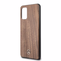 Mercedes Wood Line Walnut viedtālruņa apvalks Samsung Galaxy S20+ – brūns