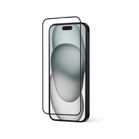 Crong Anti-Bacterial 3D Armor Glass - 9H Full līme Tempered Glass iPhone 16 Plus / iPhone 15 Plus + Installation Frame