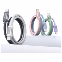 Kabelis USAMS Bicolor Series SJ756 PD 60W USB-C/USB-C 1.2m zaļi violets