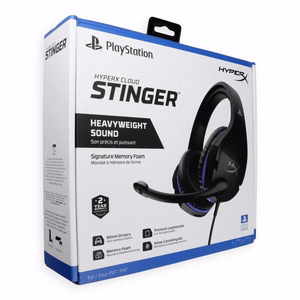 Vadu austiņas Jack 3,5 mm HyperX Cloud Stinger PlayStation melnas-zilas