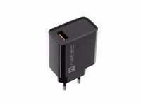 NATEC MAINS CHARGER RIBERA USB-A 18W melns