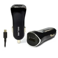Beline auto lādētājs 1xUSB + lightning 1A iPhone 5/6/7/8/X melns
