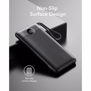 VEGER portatīvais lādētājs 10000 mAh ar iebūvētiem kabeļiem Micro USB / Type C / Lightning C10 (W1116) melna