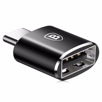 Baseus OTG adapteris mini USB – USB-C konvertētājs melns