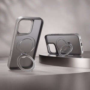 Etteri Matt Mag Ring case for iPhone 16 6,1" grey