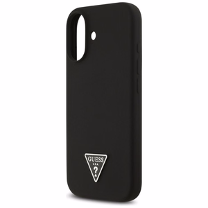 Guess Silikona Trīsstūra Logotips Magnētiskais viedtālruņa apvalks iPhone 17 - melns
