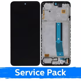 LCD ekrāns saderīgs ar Xiaomi Redmi Note 12S/11S/Poco M4 Pro 4G melns ar rāmi (Service Pack)