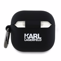 Karl Lagerfeld silikona Choupette Head 3D vāciņš AirPods 4 – melns