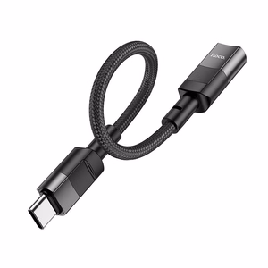 adapteris OTG USB C do Lightning Hoco 3A 0,1 m U107 melns