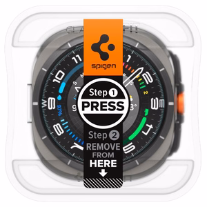 Spigen Glas.TR EZ Fit rūdīts aizsargstikls Samsung Galaxy Watch Ultra (47mm) - caurspīdīgs (2 gab. komplekts)