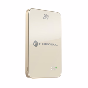 Portatīvais lādētājs saderīgs ar MagSafe Forcell F-Energy SuperSlim F5K8 QC4.0 PD3.0 15W 5000 mAh titāna dykuma krāsa