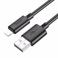 Kabelis USB A uz Lightning Hoco 2,4A 1 m X88 melns