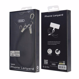 Audi universāla tālruņa siksniņa 28cm 8mm melna AU-HSL8-R8/D1-BK