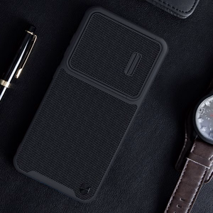 Nillkin Textured S viedtālruņa apvalks Samsung Galaxy S23+ ar kameras vāciņu melns