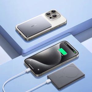 Portatīvais lādētājs Joyroom JR-PBM08 5000mAh 20W īpaši plāns ar indukcijas uzlādi - pelēka