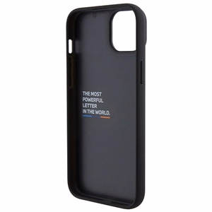 BMW BMHCP15M22PTDK viedtālruņa apvalks iPhone 15 Plus 6.7" melns/melns ādas ar trīskrāsu emblēmu