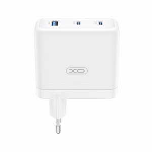 XO sienas lādētājs CE35 PD 100W 2x USB-C 1x USB balts