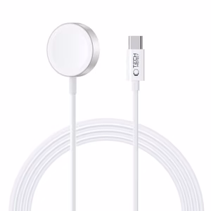 Tech-Protect UltraBoost magnētiskais indukcijas lādētājs ar USB-C savienotāju Apple Watch 1.2m - balts