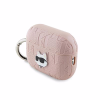 Karl Lagerfeld Monogram Choupette Head viedtālruņa apvalks AirPods Pro 2 - rozā
