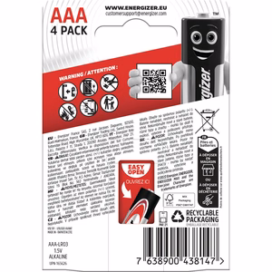 BATERIJA ENERGIZER MAX AAA LR03 /4 eco