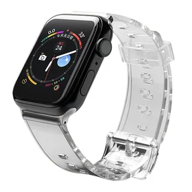 Silikona siksniņa aproce aproce siksniņa gaisma Apple Watch 38 / 40 mm - melns