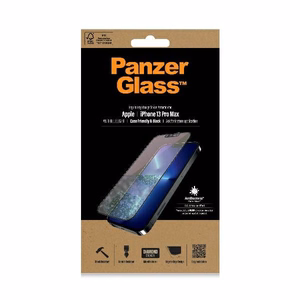PanzerGlass E2E Anti-Bluelight rūdīts stikls iPhone 13 Pro Max antibakteriāls melns