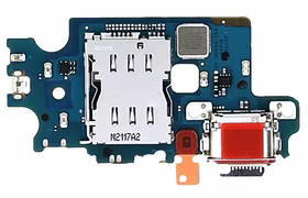 Flex Samsung S906 S22 Plus priekš plugin, microphone, SIM reader original (service pack)