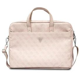 Guess Saffiano 4G Triangle Logo soma 16'' klēpjdatoram - rozā