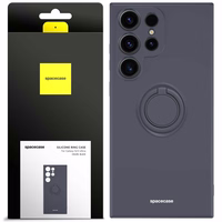 Spacecase Silikona maciņš ar gredzenu Galaxy S23 Ultra melns