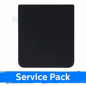 Aizmugurējais vāks, saderīgs ar Samsung F711 Z Flip3 / Fantoma melns / (Service Pack)