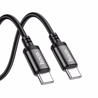 Kabelis USB C uz USB C Hoco 3A 60W 2 m X89 melns