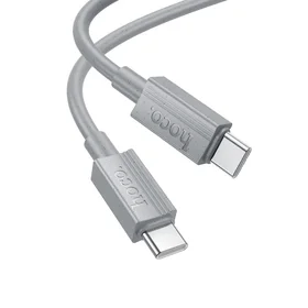 Kabelis USB-C uz USB-C Hoco 3A 60W 1 m X107 pelēks