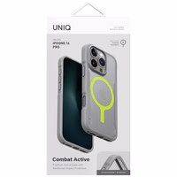 Uniq Combat Active Magclick uzlādes apvalks iPhone 16 Pro - pelēks