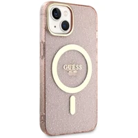 Guess GUHMP14MHCMCGP iPhone 14 Plus 6.7" rozā/rozā cietais apvalks Spīdums Zelts Magnētiskais