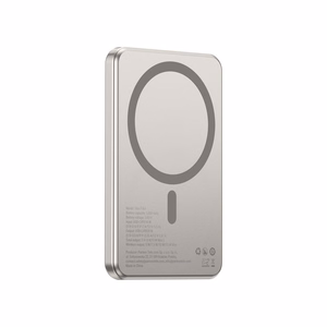 Forcell F-Energy Slim F5K9 ārējais akumulators, saderīgs ar MagSafe, 5000 mAh, 15 W, QC 4.0, PD 3.0, Cloud Dancer