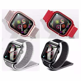 Band USAMS "ZB074 Nylon" priekš iWatch Series 44mm Melns