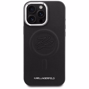Karl Lagerfeld рельефные инициалы кольца MagSafe чехол Samsung Galaxy S26 - черный