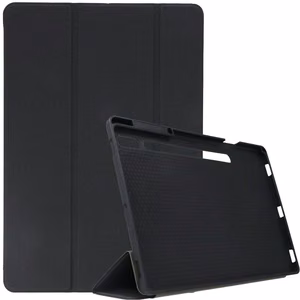 DUX DUCIS apvalks DOMO salokāms ar zīmuļa turētāju SAMSUNG Tab S8 Plus (X800/X806)/S7FE(T730/T736B)/S7 Plus (T970/T976B) melns