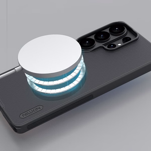 Nillkin Super Frosted Shield Pro Magnetic Maciņš saderīgs ar MagSafe for Samsung Galaxy S26 Ultra - melns