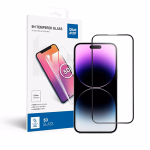 Закалённое стекло для iPhone 14 PRO MAX (full glue) Blue Star 5D чёрное